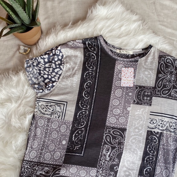 Free People Tops - Free People | Bandana Print Clarity Tee